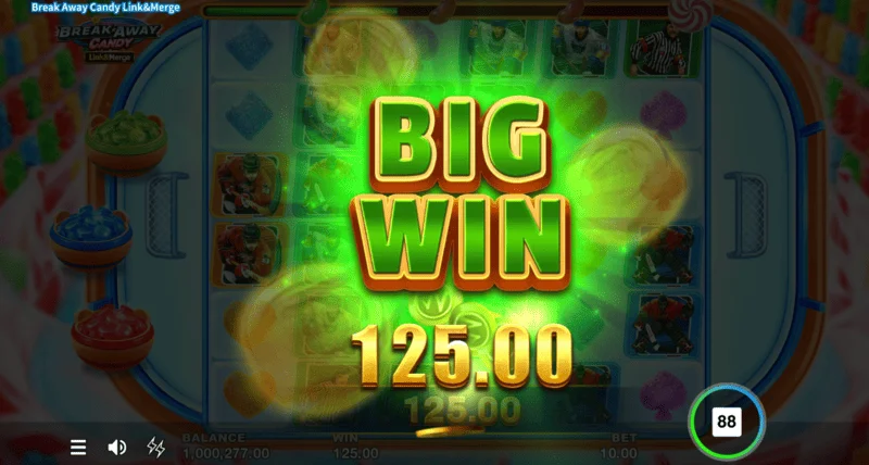 Break Away Candy – x5000-es Grand-Jackpot nyeremény a tétből
