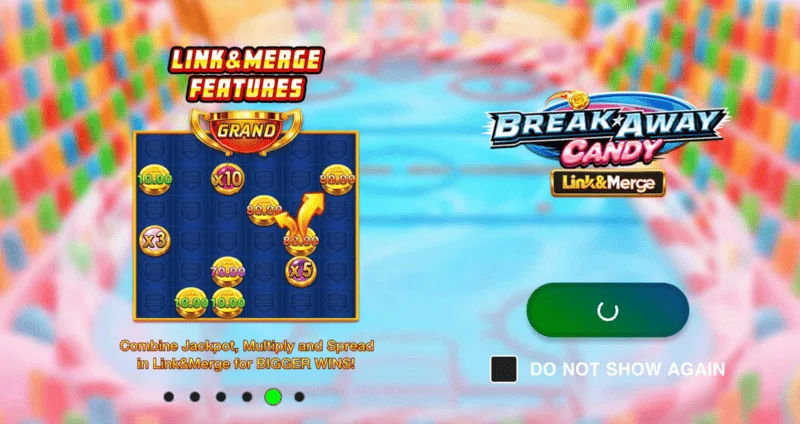Break Away Candy – főképernyő 6×6-os ráccsal és jégkorongjátékosokkal