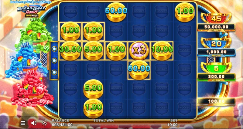 Break Away Candy – Mixed Bonus három egyidejű módosítóval